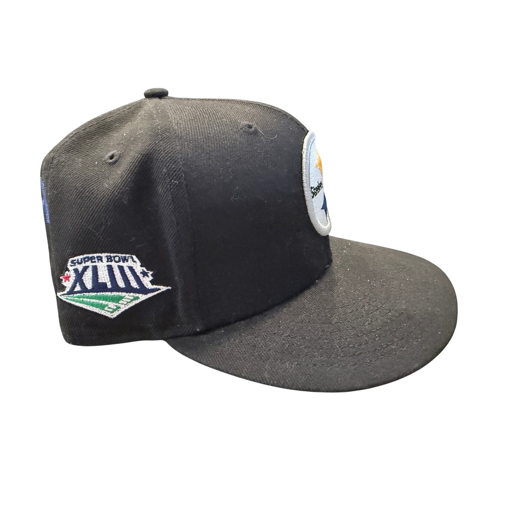 New Era 59FIFTY Pittsburgh Steelers Super Bowl Multi Patch Fitted Hat Black 7